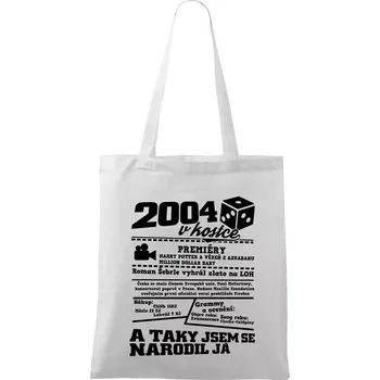 2004 v kostce - Taška bavlněná - 42 x 38 cm ( Bílá )