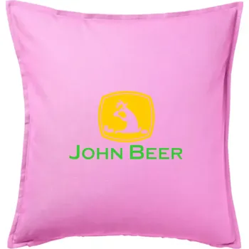 Polštář John Beer jelen s pivem - Polštář 50x50 - 50x50 - Pouze potah ( Růžová )