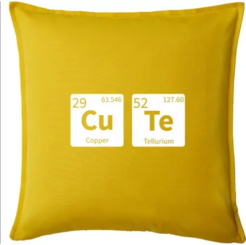 Polštář Cute - tabulka - Polštář 50x50 - 50x50 - Pouze potah ( Žlutá )