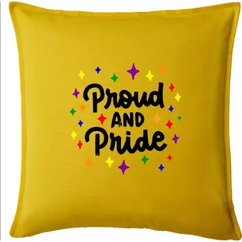 Polštář Proud and pride hvězdy - Polštář 50x50 - 50x50 - Pouze potah ( Žlutá )