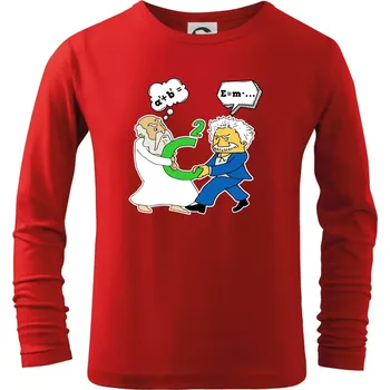 Chlapecké tričko Pythagoras a Albert boj o C - Triko dětské Long Sleeve - 122 cm/6 let ( Červená )