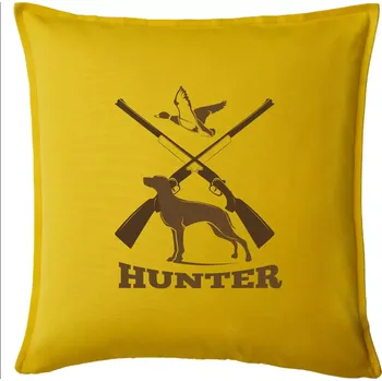 Polštář Hunter - ohař a kachny - Polštář 50x50 - 50x50 - Pouze potah ( Žlutá )