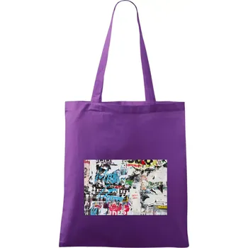 Otrhaná nástěnka - Taška bavlněná - 42 x 38 cm ( Fialová )