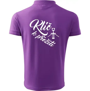 Pánská košile Vývrtka mechanická - Klíč k přežití - Polokošile pánská Pique Polo 203 - 4XL ( Fialová )