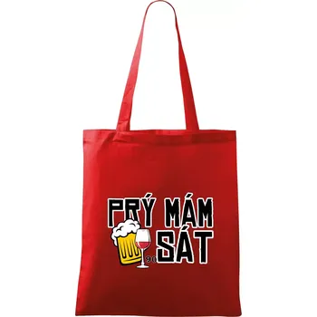 Prý mám 90 SÁT - Taška bavlněná - 42 x 38 cm ( Červená )