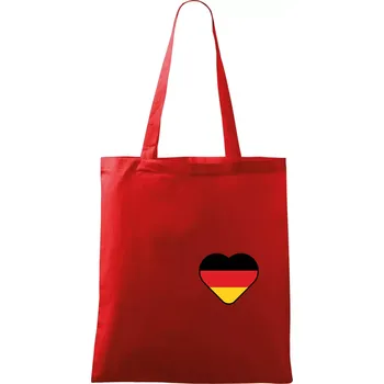Germany love malé - Německá vlajka - Taška bavlněná - 42 x 38 cm ( Červená )