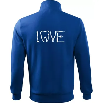 Pánská mikina Love zubař - Mikina bez kapuce Adventure - XL ( Královská modrá )