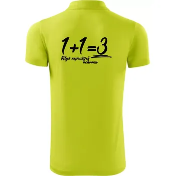 Pánská košile 1+1=3 když nepoužiješ ochranu - Polokošile Victory sportovní (dresovina) - XL ( Limetková )