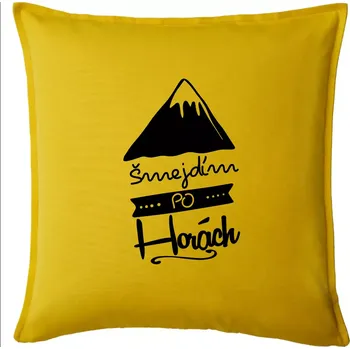 Polštář Šmejdím po horách - Polštář 50x50 - 50x50 - Pouze potah ( Žlutá )