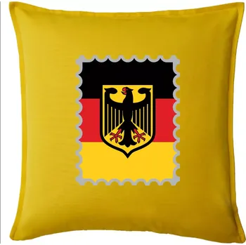 Polštář Německá známka - vlajka - Polštář 50x50 - 50x50 - Pouze potah ( Žlutá )