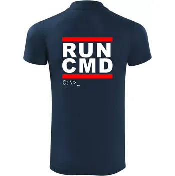 Pánská košile Run CMD - Polokošile Victory sportovní (dresovina) - S ( Námořní modrá (velmi tmavá - téměř černá) )
