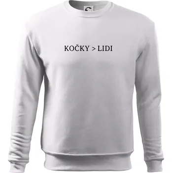 Pánská mikina Kočky > Lidi - Mikina Essential pánská - 3XL ( Bílá )