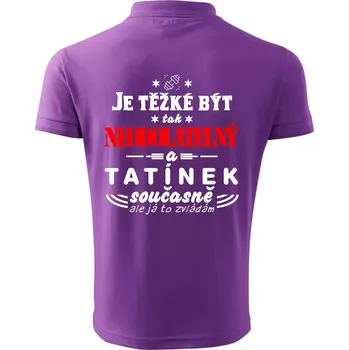 Pánská košile Je těžké být neodolatelný tatínek - Polokošile pánská Pique Polo 203 - 2XL ( Fialová )