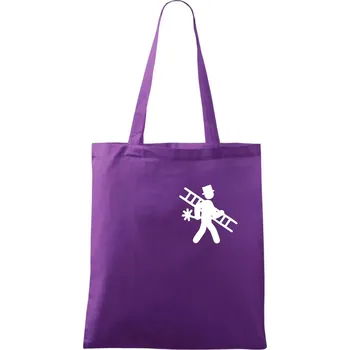 Kominík logo prso - Taška bavlněná - 42 x 38 cm ( Fialová )