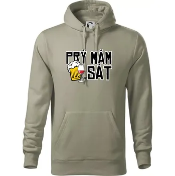 Pánská mikina Prý mám 90 SÁT - Mikina pánská Cape s kapucí - 5XL ( Light khaki )