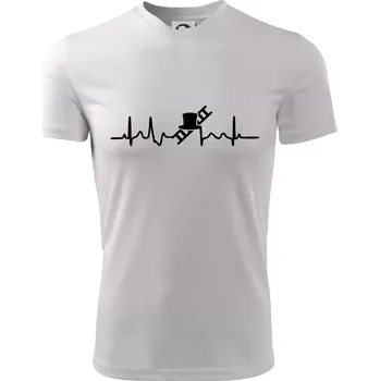 Chlapecké tričko EKG kominík - Dětské triko sportovní (dresovina) - 122 cm/6 let ( Bílá )