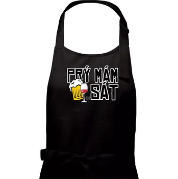 Kuchyňská zástěra Prý mám 80 SÁT - Pánská zástěra na vaření - Univerzální velikost ( Černá )