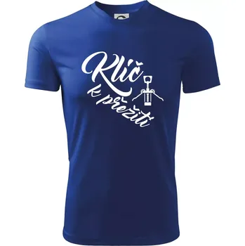 Vývrtka mechanická - Klíč k přežití - Dětské triko sportovní (dresovina) - 146 cm/10 let ( Královská modrá )