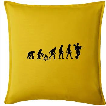 Polštář Evoluce kominík v klobouku - Polštář 50x50 - 50x50 - Pouze potah ( Žlutá )