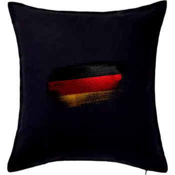 Polštář Německá vlajka okousaná - Polštář 50x50 - 50x50 - Pouze potah ( Černá )