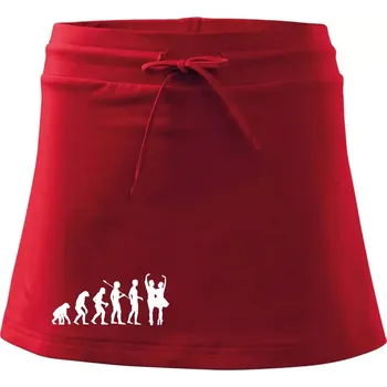 Dámská sukně Evoluce tanec - pár - Sportovní sukně - two in one - L ( Červená )