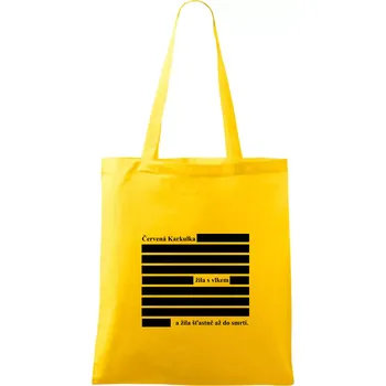 Červená karkulka žila s vlkem - Taška bavlněná - 42 x 38 cm ( Žlutá )