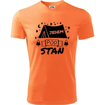 Chlapecké oblečení Jedem pod stan - Dětské triko sportovní (dresovina) - 158 cm/12 let ( Neon mandarine )