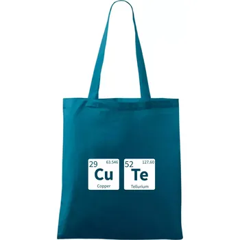 Cute - tabulka - Taška bavlněná - 42 x 38 cm ( Petrolejová )