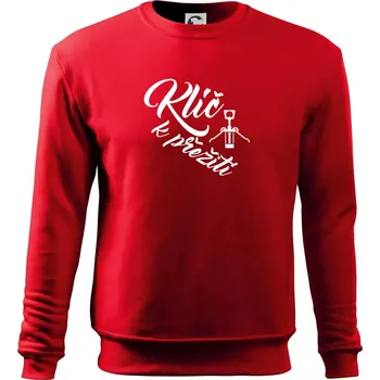 Vývrtka mechanická - Klíč k přežití - Mikina Essential dětská - 146 cm/10 let ( Červená )