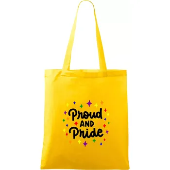 Proud and pride hvězdy - Taška bavlněná - 42 x 38 cm ( Žlutá )