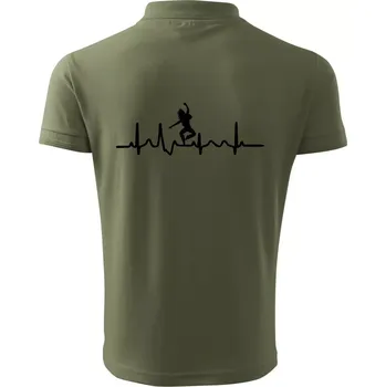Pánská košile Ekg tanec - vlasy - Polokošile pánská Pique Polo 203 - L ( Khaki )