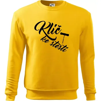 Pánská mikina Klíč ke štěstí vývrtka jednoduchá - Mikina Essential pánská - 3XL ( Žlutá )