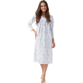 Dámská noční košile DÁMSKÁ KOŠILE 338 J/25 Modrá L