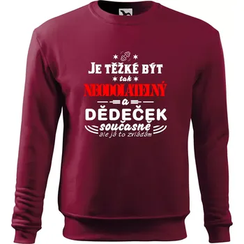 Pánská mikina Je těžké být neodolatelný dědeček - Mikina Essential pánská - M ( Garnet )