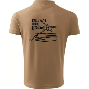 Pánská košile Kašlu na to, jdu do Bradavic - Polokošile pánská Pique Polo 203 - 4XL ( Písková )