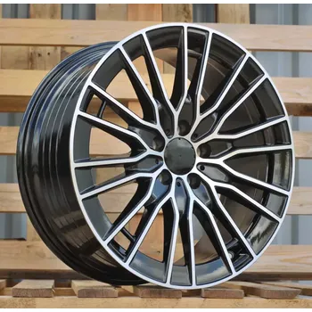 Disk Alu kola Racing Line YF0427, 19x8.5 5x112 ET35.5, černá + leštění vhodné pro Mercedes CLS (do 2017), Mercedes E W214 (od 2024)