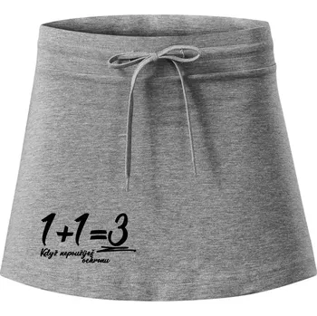 Dámská sukně 1+1=3 když nepoužiješ ochranu - Sportovní sukně - two in one - XL ( Tmavě šedý melír )