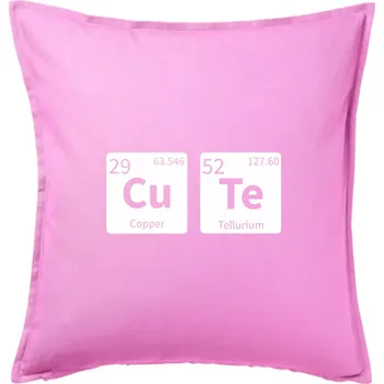 Polštář Cute - tabulka - Polštář 50x50 - 50x50 - Pouze potah ( Růžová )