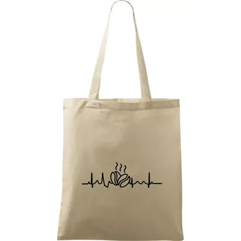 Nákupní taška EKG zrna kávy - Taška bavlněná - 42 x 38 cm ( Naturální )