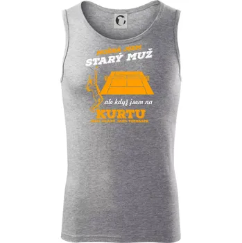 Tenista - možná jsem starý muž - Tílko pánské Core - XL ( Tmavě šedý melír )