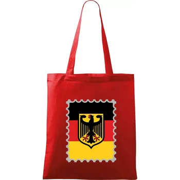Německá známka - vlajka - Taška bavlněná - 42 x 38 cm ( Červená )