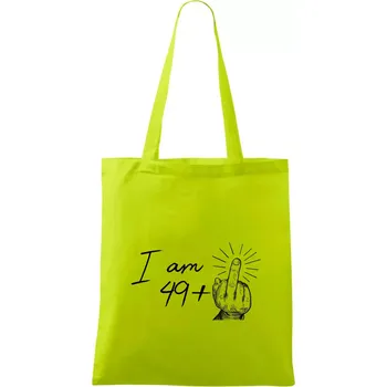 I am fuck off 50 - Taška bavlněná - 42 x 38 cm ( Limetková )