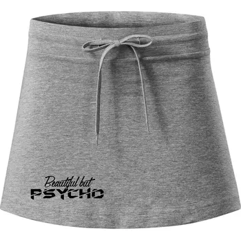 Dámská sukně Beautiful but PSYCHO - Sportovní sukně - two in one - XL ( Tmavě šedý melír )