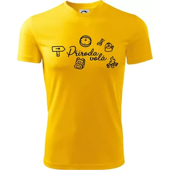 Ikony - příroda volá - Dětské triko sportovní (dresovina) - 158 cm/12 let ( Žlutá )