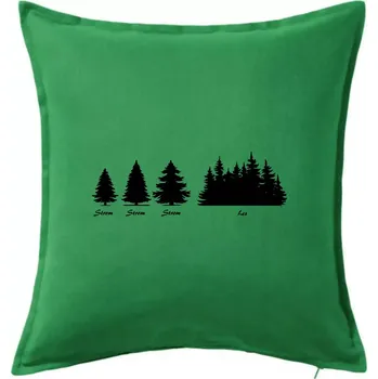 Polštář Evoluce lesa - Polštář 50x50 - 50x50 - Pouze potah ( Středně zelená )