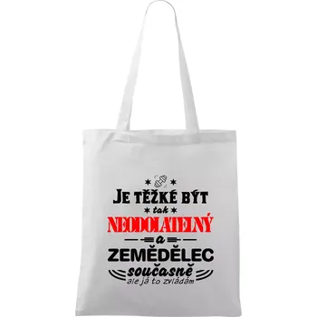 Nákupní taška Je těžké být neodolatelný zemědělec - Taška bavlněná - 42 x 38 cm ( Bílá )