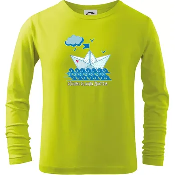 Dětská móda Pěknou plavbu životem - Triko dětské Long Sleeve - 158 cm/12 let ( Limetková )