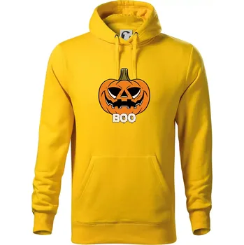 Pánská mikina Halloween dýně - Mikina pánská Cape s kapucí - L ( Žlutá )