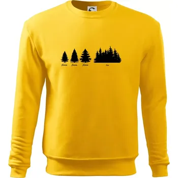 Pánská mikina Evoluce lesa - Mikina Essential pánská - XL ( Žlutá )