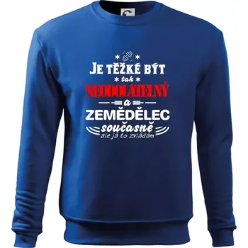 Pánská mikina Je těžké být neodolatelný zemědělec - Mikina Essential pánská - S ( Královská modrá )